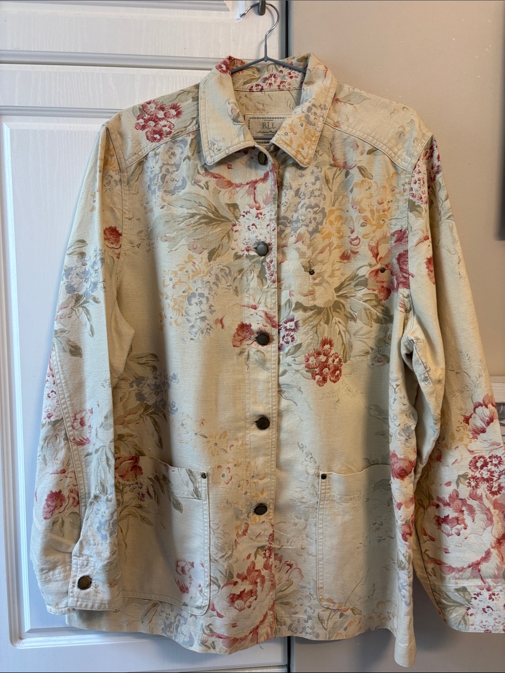 Ralph Lauren vintage linen/cotton floral chore jacket